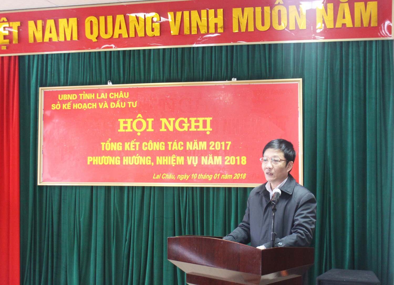 Đ/c: Nguyễn Quang Huy- Giám đốc Sở khai mạc Hội nghị.