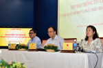 ​​​​​​​Phó Chủ nhiệm VPCP Lê Mạnh Hà (giữa) và lãnh đạo các bộ tại buổi họp báo chuyên đề về Nghị quyết 35. Ảnh: VGP/Nhật Bắc