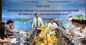 Hội nghị xúc tiến đầu tư và quảng bá du lịch Lai Châu lần thứ nhất diễn ra  vào ngày 27/4 tại Trung tâm Hội nghị Văn hóa tỉnh Lai Châu