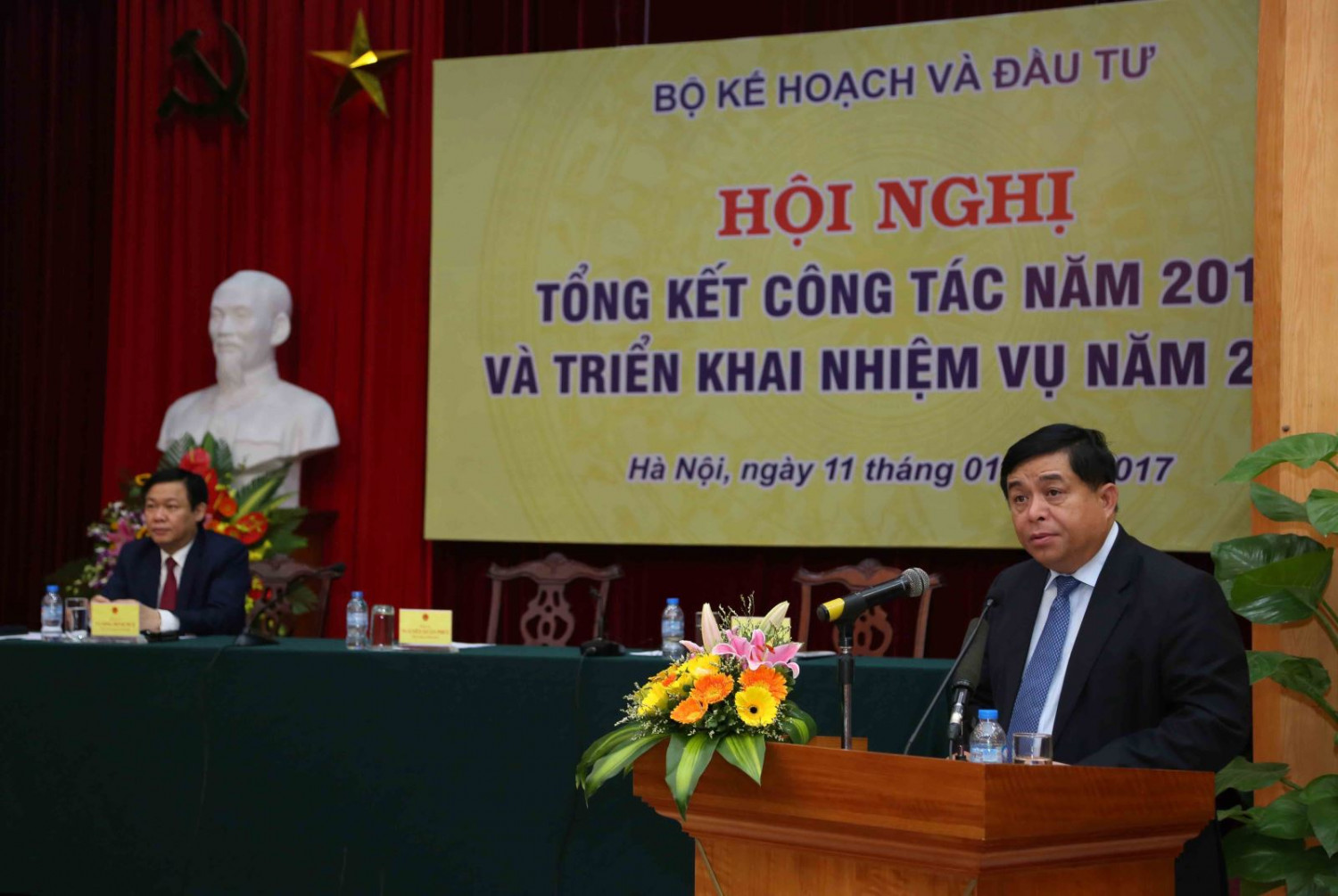 Bộ trưởng Nguyễn Chí Dũng phát biểu khai mạc Hội nghị. Ảnh: Đức Trung (MPI)