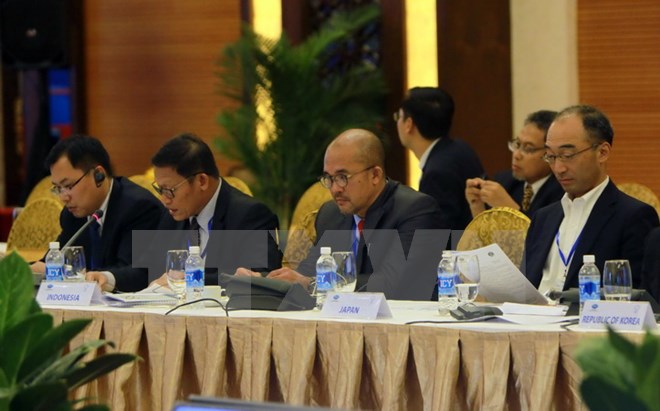Đại biểu dự phiên họp kỹ thuật thứ 2 Hội nghị các Quan chức cao cấp APEC về Quản lý thiên tai lần thứ 11. (Ảnh: Thanh Tùng/TTXVN)