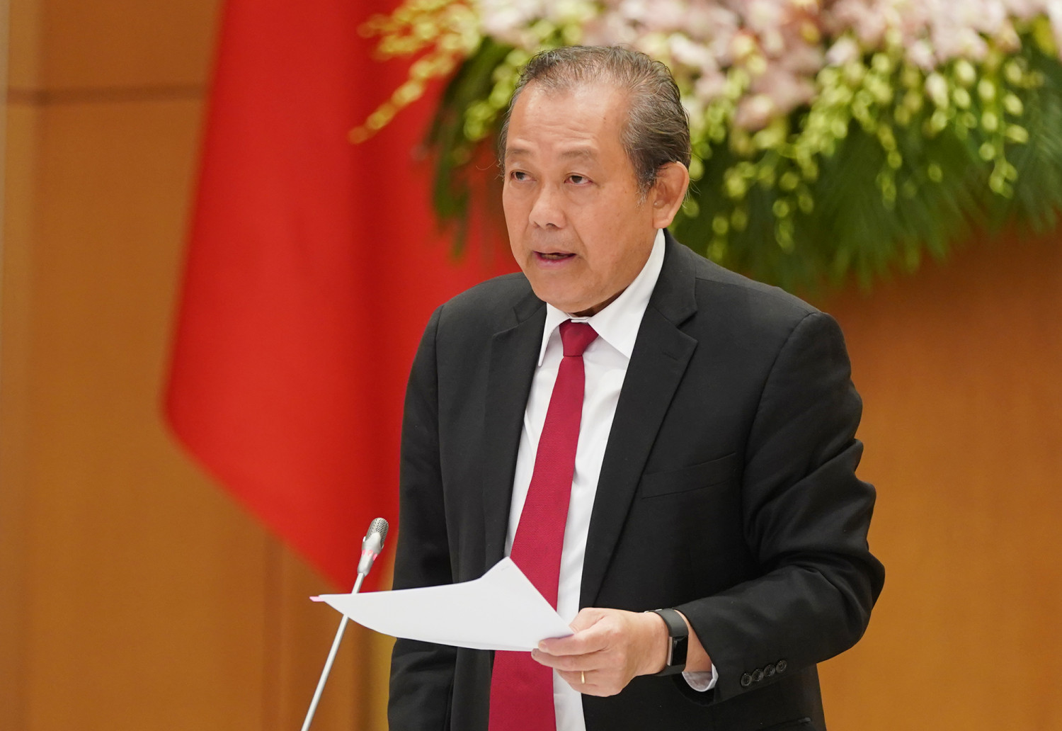Phó Thủ tướng Trương Hòa Bình phát biểu tại hội nghị. Ảnh: VGP/Quang Hiếu